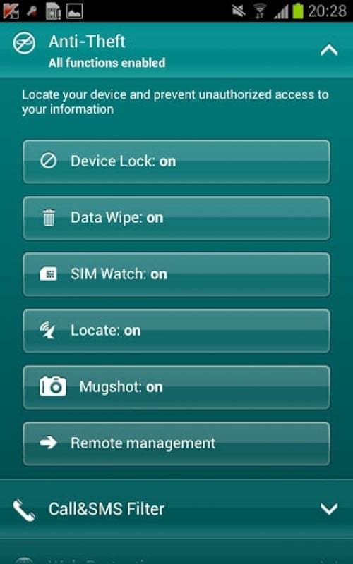kaspersky mobile security